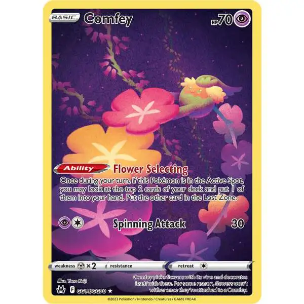 Pokemon Trading Card Game Crown Zenith Holo Rare Comfey GG14 [Galarian Gallery]
