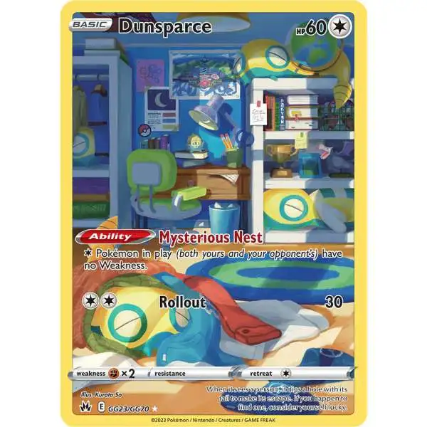 Pokemon Trading Card Game Crown Zenith Holo Rare Dunsparce GG23 [Galarian Gallery]