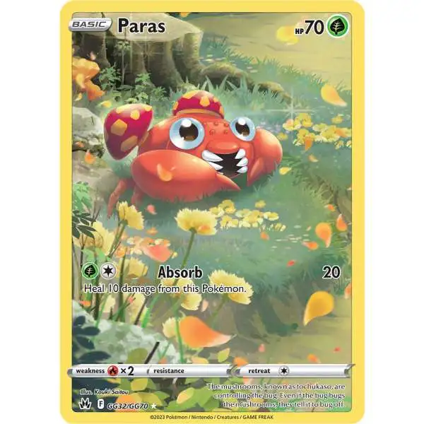 Pokemon Trading Card Game Crown Zenith Holo Rare Paras GG32 [Galarian Gallery]
