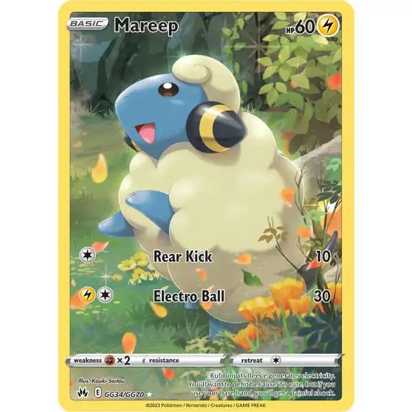 Pokemon Trading Card Game Crown Zenith Holo Rare Mareep GG34 [Galarian Gallery]