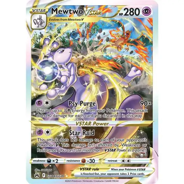 Pokemon Trading Card Game Crown Zenith Rare Holo Mewtwo VSTAR GG44 [Galarian Gallery]