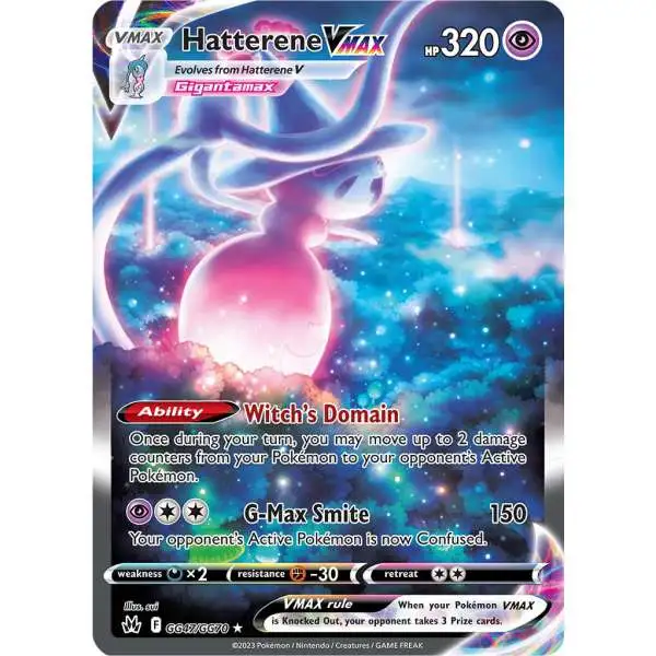 Pokemon Trading Card Game Crown Zenith Holo Rare Hatterene VMAX GG47 [Galarian Gallery]