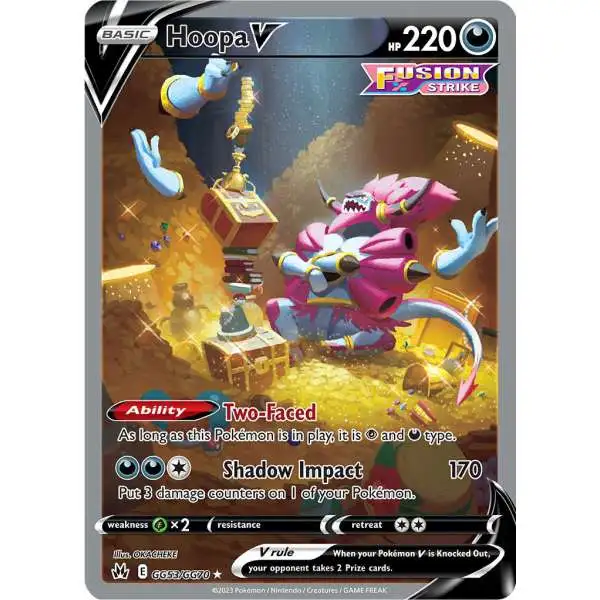 Pokemon Trading Card Game Crown Zenith Holo Rare Hoopa V GG53 [Galarian Gallery]