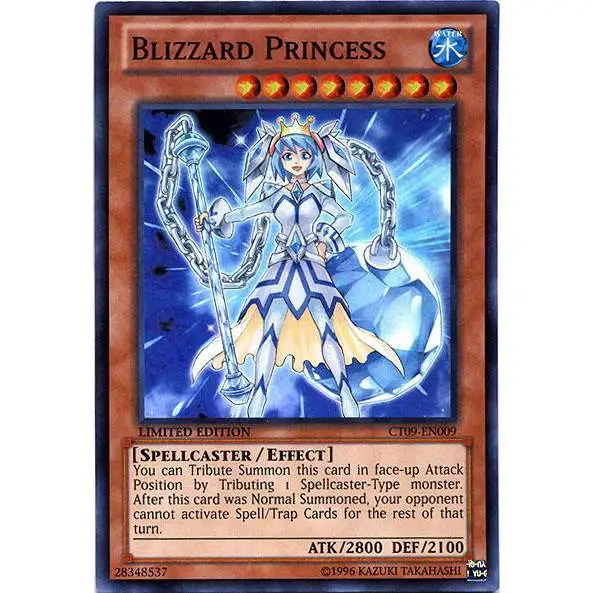 YuGiOh Holiday Tin Promo Super Rare Blizzard Princess CT09-EN009