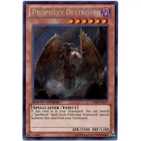 YuGiOh Holiday Tin Promo Secret Rare Prophecy Destroyer CT09-EN019