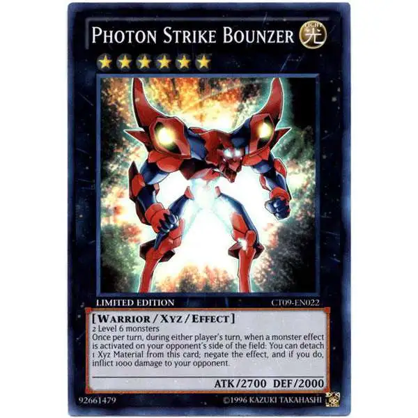 YuGiOh Holiday Tin Promo Super Rare Photon Strike Bounzer CT09-EN022