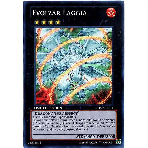 YuGiOh Holiday Tin Promo Super Rare Evolzar Laggia CT09-EN011