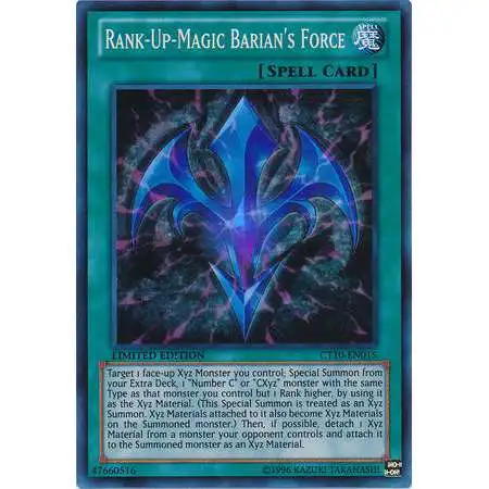 YuGiOh Holiday Tin Promo Super Rare Rank-Up-Magic Barian's Force CT10-EN015