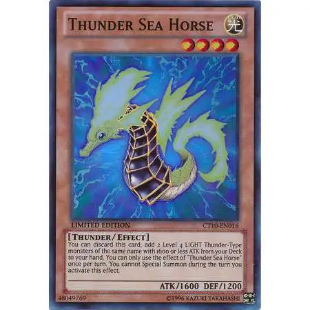 YuGiOh Holiday Tin Promo Super Rare Thunder Sea Horse CT10-EN016