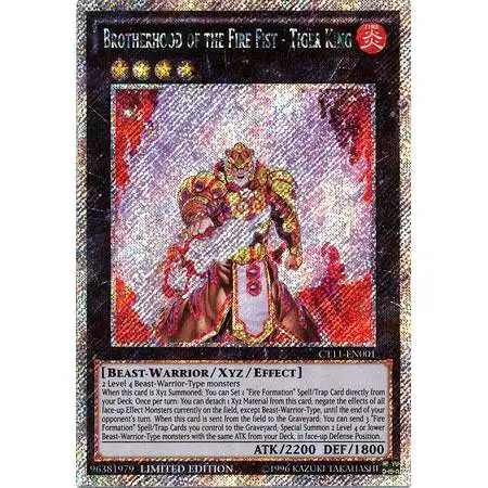 YuGiOh 2014 Mega Tin Secret Rare Brotherhood of the Fire Fist - Tiger King CT11-EN001