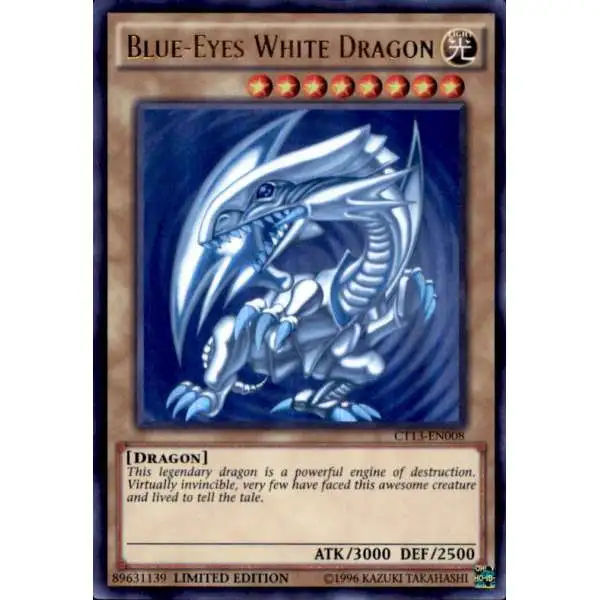 YuGiOh 2016 Mega-Tin Mega Pack Ultra Rare Blue-Eyes White Dragon CT13-EN008 [Kaiba Tin]