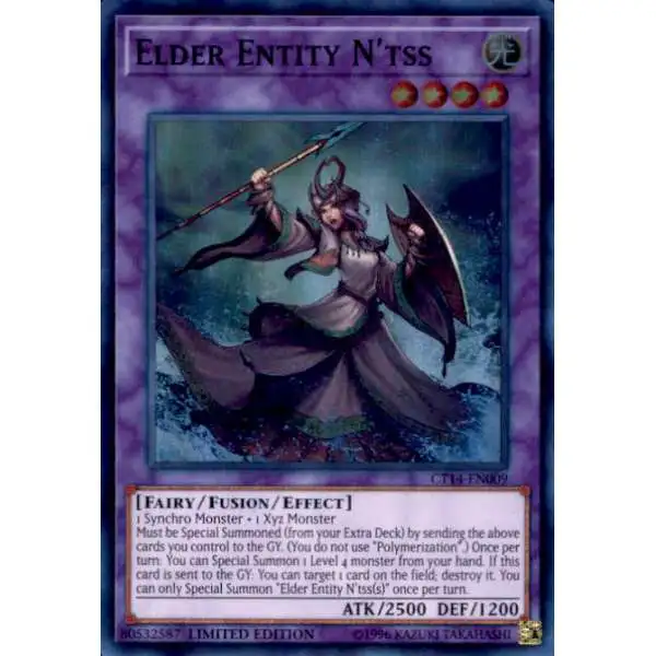YuGiOh 2017 Mega-Tin Mega Pack Super Rare Elder Entity N'tss CT14-EN009