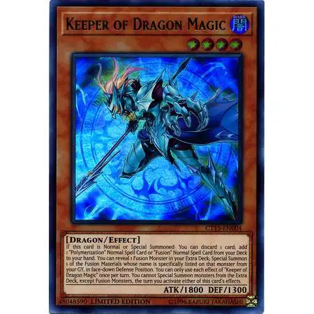 YuGiOh 2018 Mega-Tins Mega Pack Ultra Rare Keeper of Dragon Magic CT15-EN004