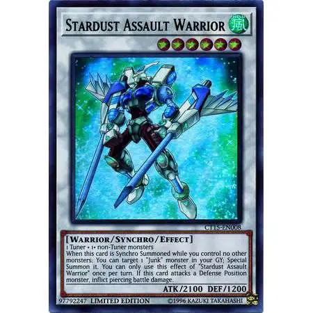 YuGiOh 2018 Mega-Tins Mega Pack Ultra Rare Stardust Assault Warrior CT15-EN008