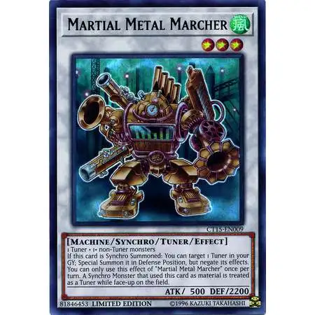 YuGiOh 2018 Mega-Tins Mega Pack Ultra Rare Martial Metal Marcher CT15-EN009
