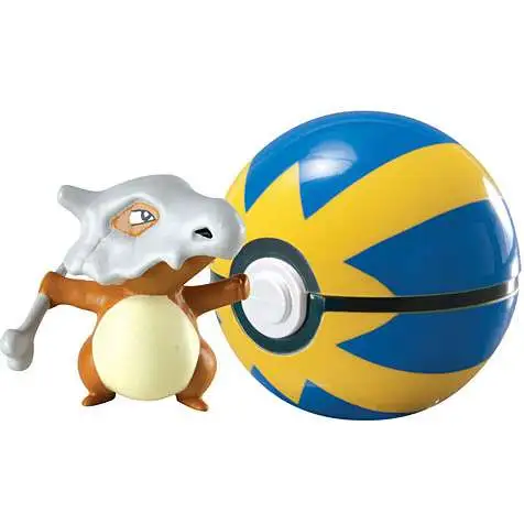 Pokemon Clip n Carry Pokeball Cubone with Quick Ball Figure Set