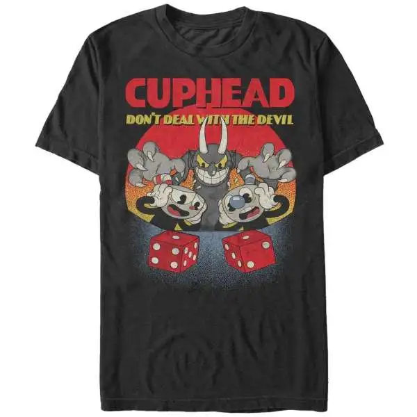 Cuphead Don't Deal Snake Eyes T-Shirt [Large]