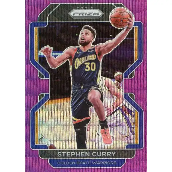 NBA Golden State Warriors 2021-22 Panini Prizm Purple Wave Stephen Curry #154