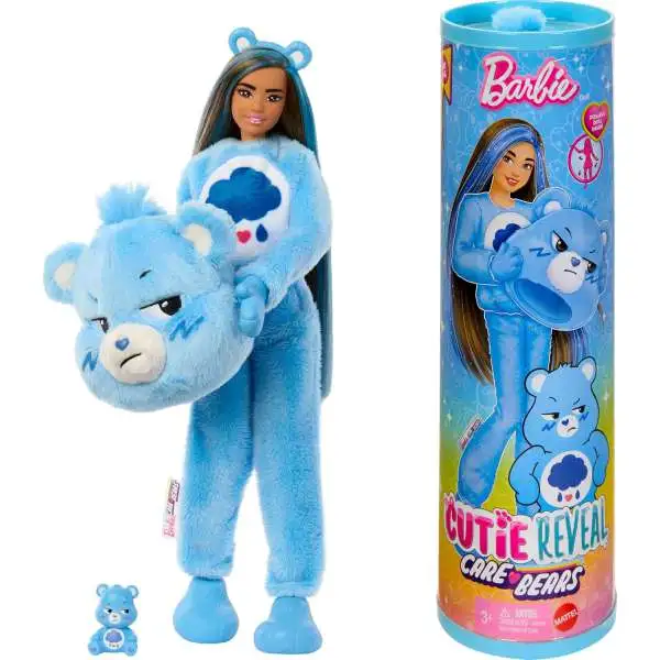 Barbie Cutie Reveal Care Bears Grumpy Bear Surprise Doll