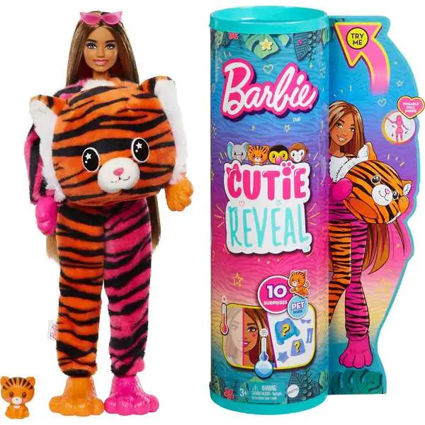 Barbie Cutie Reveal Jungle Series Tiger Surprise Doll