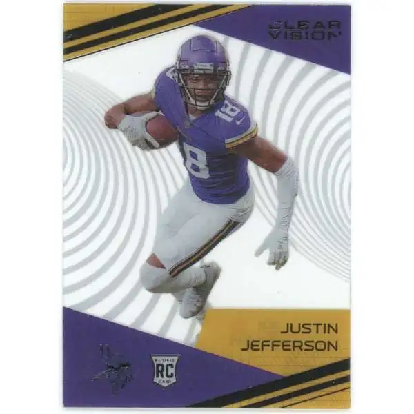 NFL 2020 Panini Chronicles Clear Vision Justin Jefferson CV-11 [Rookie]