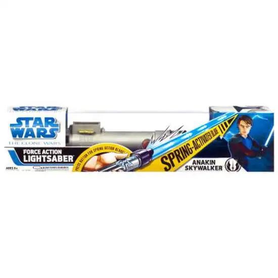 Star Wars Clone Wars Anakin Skywalker Force Action Lightsaber Roleplay Toy [Blue]