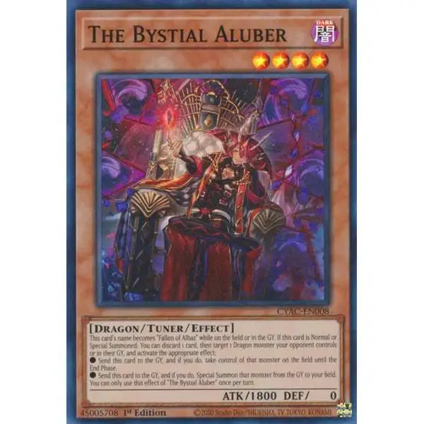 YuGiOh Trading Card Game Cyberstorm Access Super Rare The Bystial Aluber CYAC-EN008