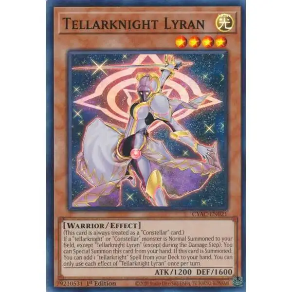 YuGiOh Trading Card Game Cyberstorm Access Super Rare Tellarknight Lyran CYAC-EN021