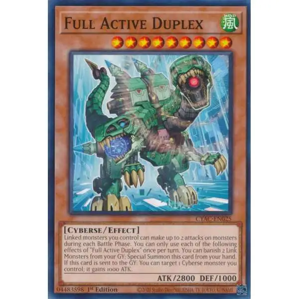 YuGiOh Trading Card Game Cyberstorm Access Common Full Active Duplex CYAC-EN025