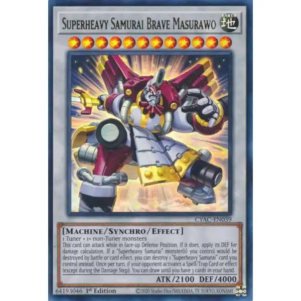 YuGiOh Trading Card Game Cyberstorm Access Ultra Rare Superheavy Samurai Brave Masurawo CYAC-EN039