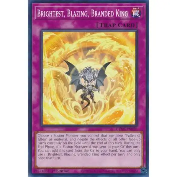 YuGiOh Trading Card Game Cyberstorm Access Common Brightest, Blazing, Branded King CYAC-EN070