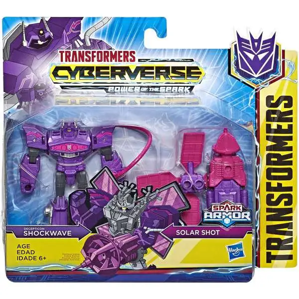 Transformers Cyberverse Power of the Spark Spark Armor Shockwave Battle Class Action Figure