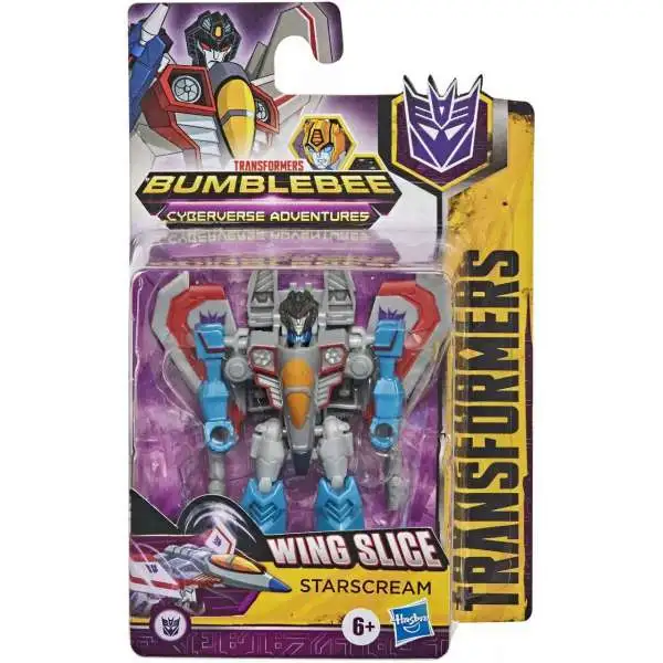 Transformers Bumblebee Cyberverse Adventures Action Attackers Starscream Scout Action Figure [Wing Slice]