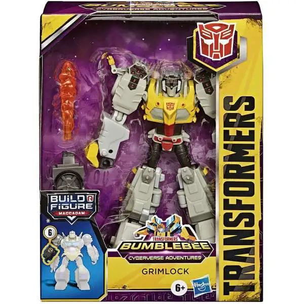 Transformers Bumblebee Cyberverse Adventures Grimlock Deluxe Action Figure [Build a Maccadam, Damaged Package]