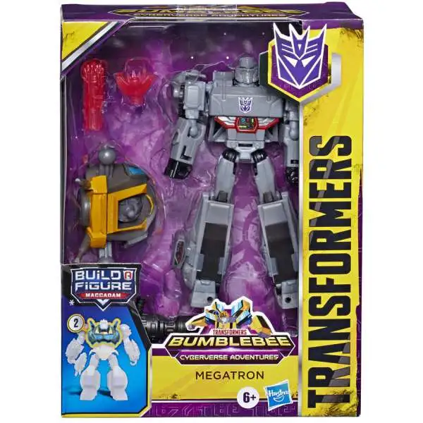 Transformers Bumblebee Cyberverse Adventures Megatron Deluxe Action Figure [Damaged Package, Build a Maccadam]