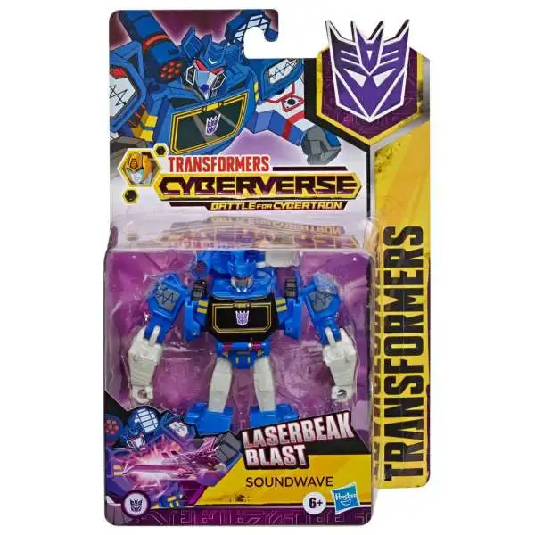 Transformers Cyberverse Battle for Cybertron Soundwave Warrior Action Figure [Laserbeak Blast]