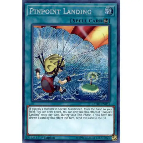 YuGiOh Cybernetic Horizon Secret Rare Pinpoint Landing CYHO-EN081