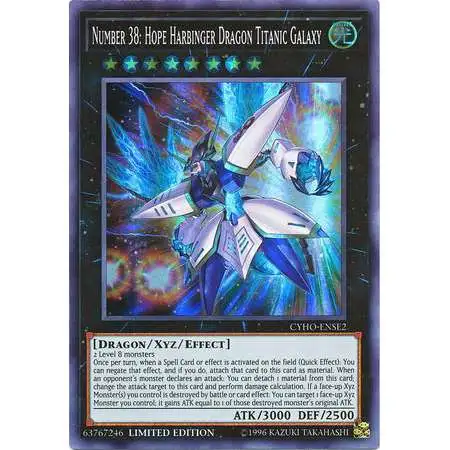 YuGiOh Cybernetic Horizon Super Rare Number 38: Hope Harbinger Dragon Titanic Galaxy CYHO-ENSE2