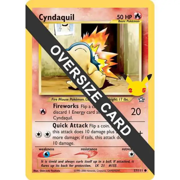 Pokemon Promo Cyndaquil #57 [Oversized]