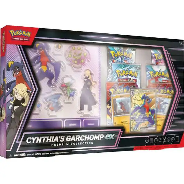 Pokemon Scarlet & Violet Cynthia's Garchomp ex Premium Collection [6 Booster Packs, 3 Promos & More]