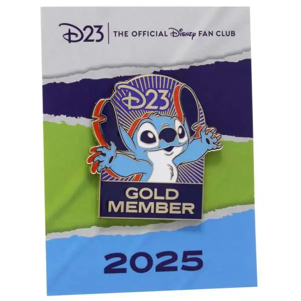 Disney Twenty Three D23 Stitch Gold Member 2-Inch Pin