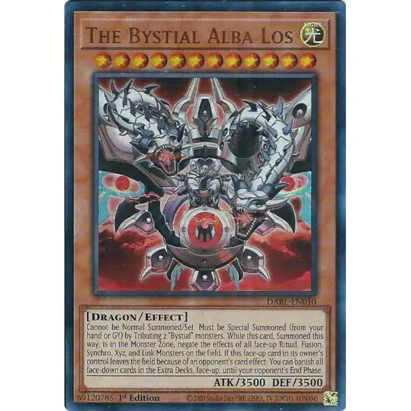 YuGiOh Darkwing Blast Ultra Rare The Bystial Alba Los DABL-EN010