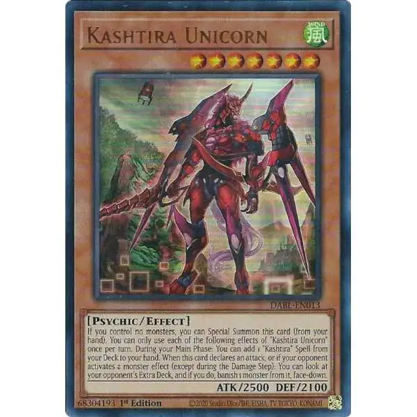 YuGiOh Darkwing Blast Ultra Rare Kashtira Unicorn DABL-EN013