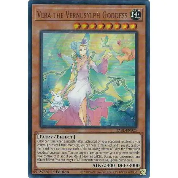 YuGiOh Darkwing Blast Ultra Rare Vera the Vernusylph Goddess DABL-EN025