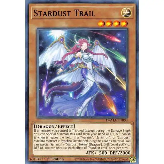 YuGiOh Trading Card Game Dawn of Majesty Common Stardust Trail DAMA-EN003