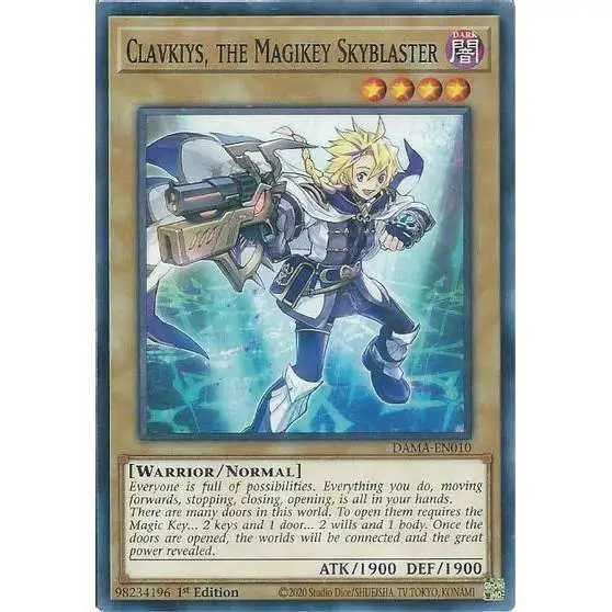 YuGiOh Trading Card Game Dawn of Majesty Common Clavkiys, the Magikey Skyblaster DAMA-EN010