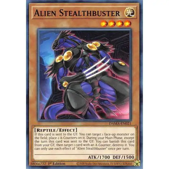 YuGiOh Trading Card Game Dawn of Majesty Common Alien Stealthbuster DAMA-EN021