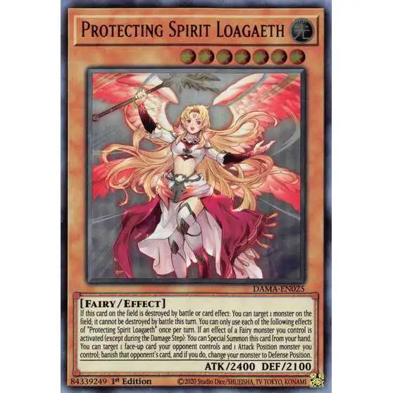 YuGiOh Trading Card Game Dawn of Majesty Ultra Rare Protecting Spirit Loagaeth DAMA-EN025