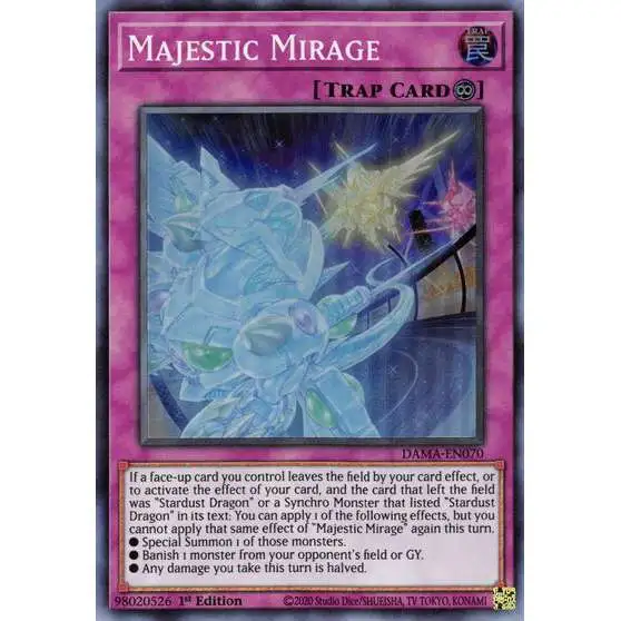 YuGiOh Trading Card Game Dawn of Majesty Super Rare Majestic Mirage DAMA-EN070