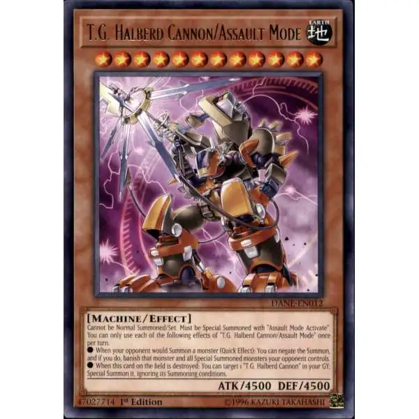 YuGiOh Dark Neostorm Rare T.G. Halberd Cannon/Assault Mode DANE-EN012